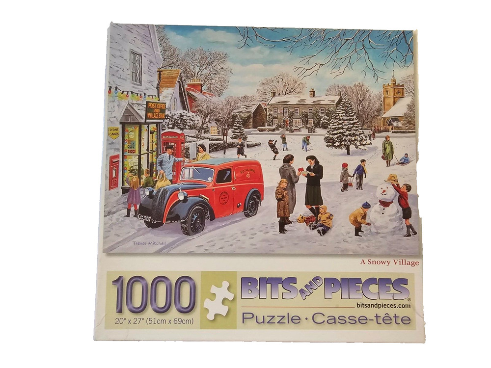 Bits And Pieces 1000 Piece Jigsaw Puzzle A Snowy Village - Trevor Mitchell